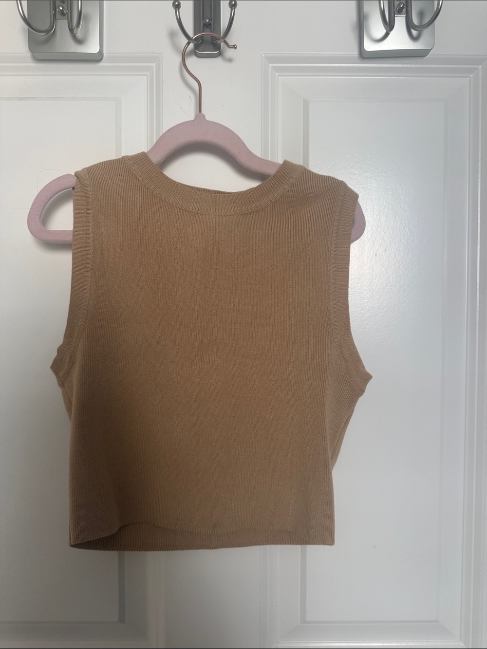 Zara Tan Knit Sleeveless Tank Top